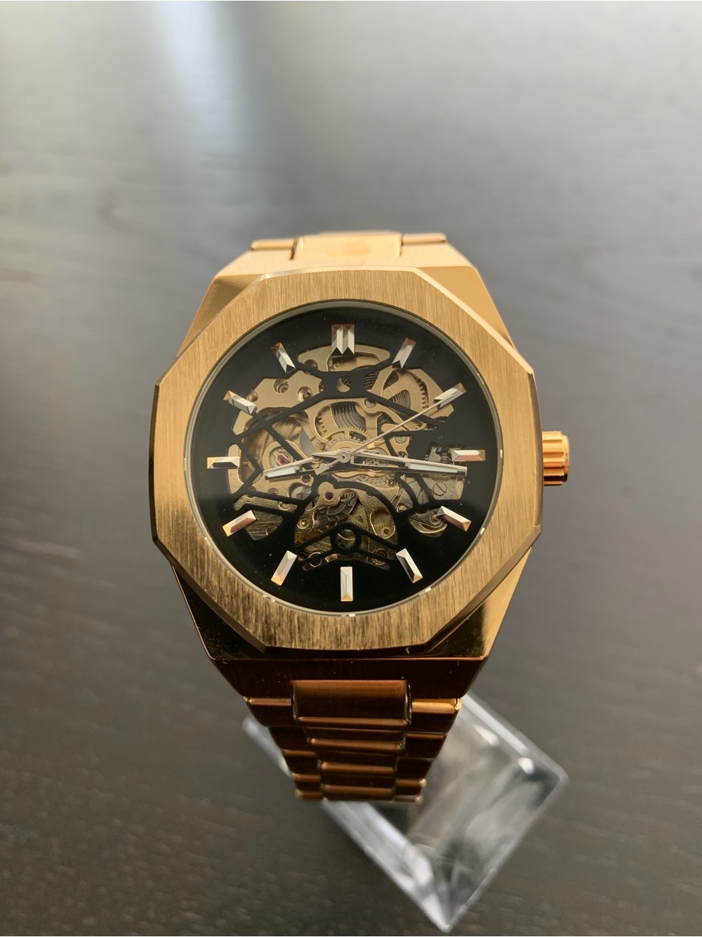 Brand New Gold Skeleton Mechanical Men’s Watch Royal Oak Style